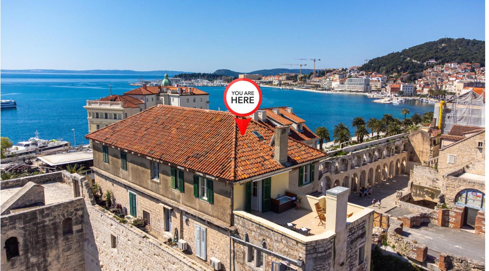 Terazza Grande In Diocletian Tower Lägenhet Split Exteriör bild