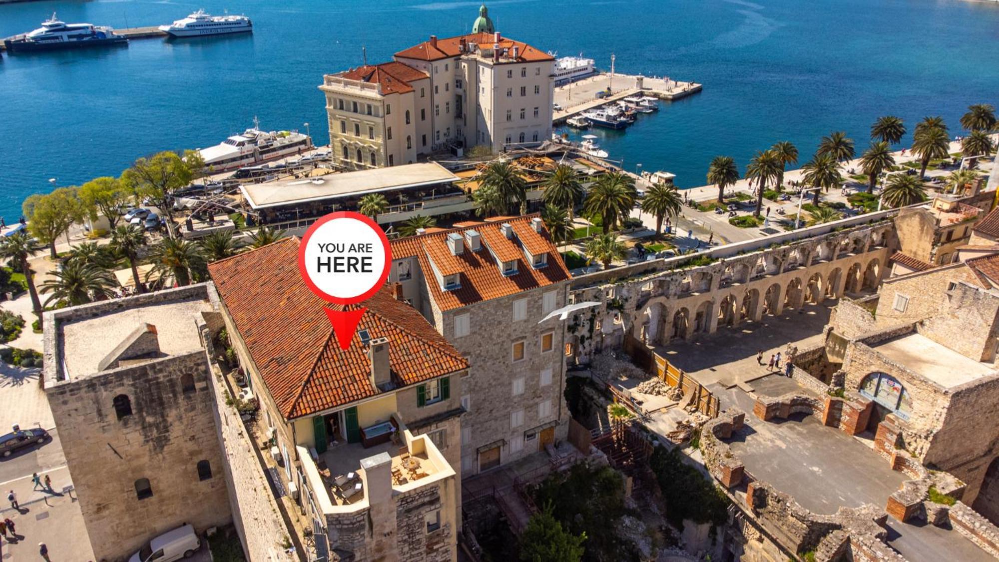 Terazza Grande In Diocletian Tower Lägenhet Split Exteriör bild
